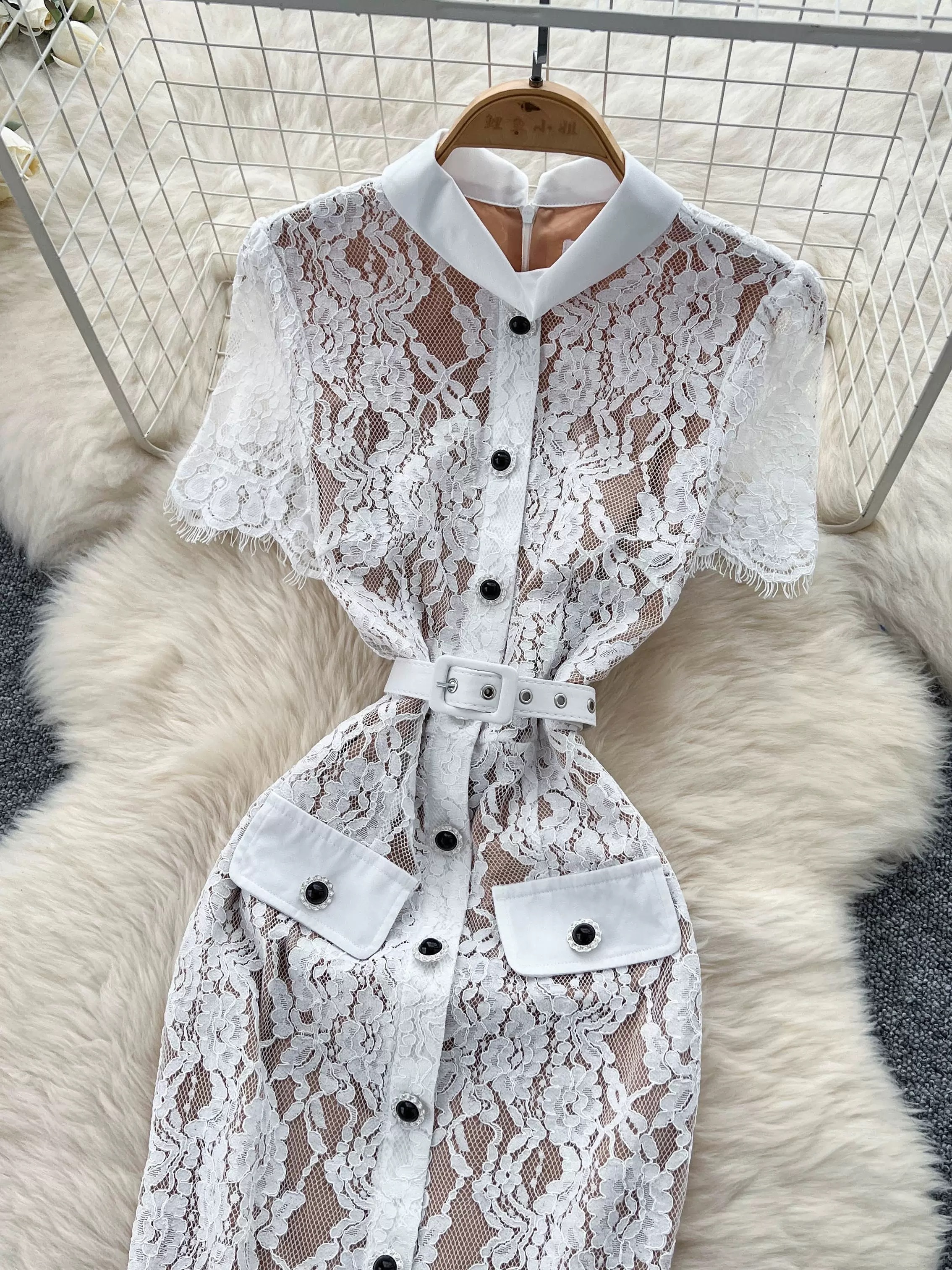 1990’s baddie lace dress FBC404 images